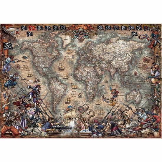 Pirates Map 2000pc Puzzle - - Produtos - PAUL LAMOND GAMES - 8412668180086 - 30 de outubro de 2023