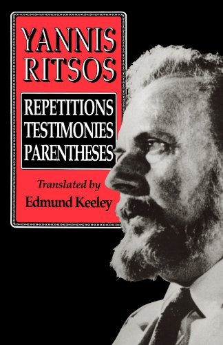 Cover for Yannis Ritsos · Yannis Ritsos: Repetitions, Testimonies, Parentheses - Princeton Modern Greek Studies (Taschenbuch) (1991)
