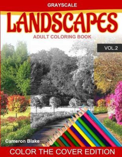 Cover for Cameron Blake · Grayscale LANDSCAPES Adult Coloring Book Vol.2 (Paperback Book) (2016)