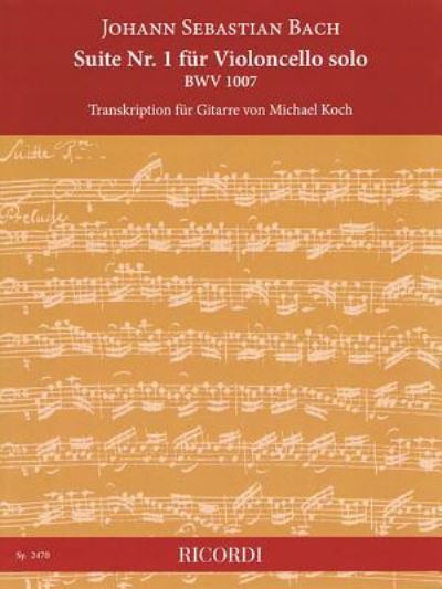 Cover for Michael Koch · Suite Nr. 1 fur Violoncello solo BWV 1007 (Book) (2019)