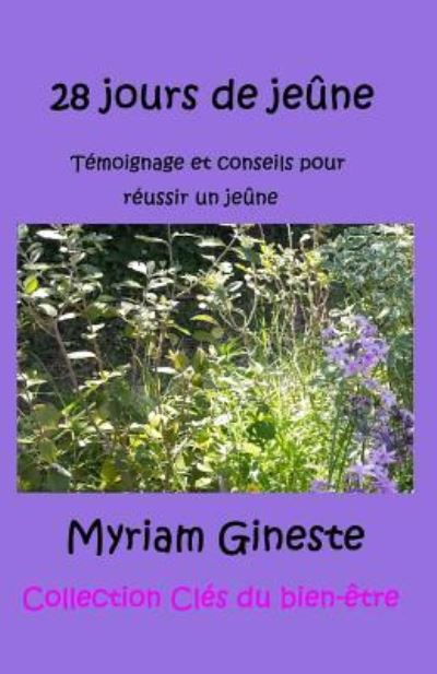 Cover for Myriam Gineste · 28 jours de jeune (Paperback Book) (2017)