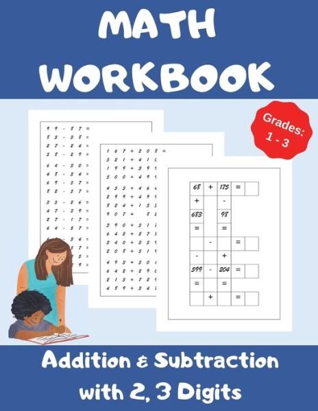 Cover for Danny Wolf · Math Workbook, Addition and Subtraction with 2,3 Digits, Grades 1-3 (Paperback Book) (2021)