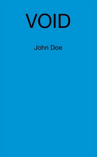 Cover for Doe John · Void (Paperback Book) (2018)