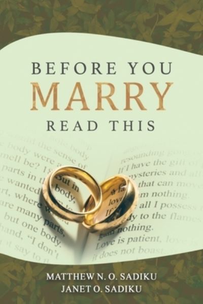 Cover for Matthew N. O. Sadiku · Before You Marry (Book) (2023)