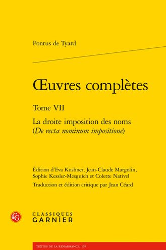 Cover for Pontus de Tyard · Oeuvres Completes (Paperback Book) (2022)