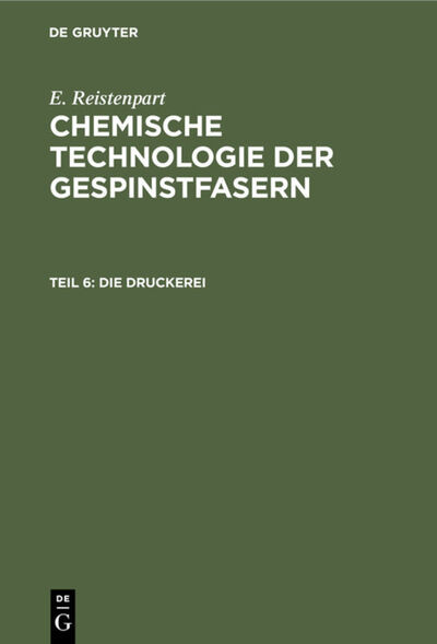 Cover for Eugen Ristenpart · Die Druckerei (Book) (1934)