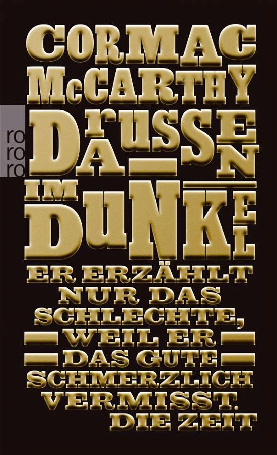 Cover for Cormac Mccarthy · Roro Tb.13908 Mccarthy.draußen I.dunk (Bok)