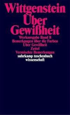 Cover for Ludwig Wittgenstein · Suhrk.TB.Wi.0508 Wittg.Werkausg.8 (Bog)