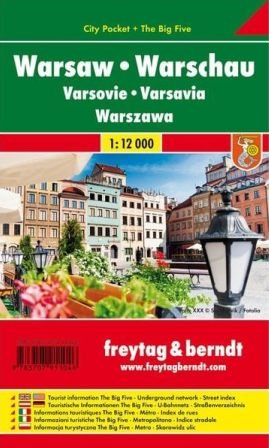 Warsaw City Pocket + the Big Five Waterproof 1:12 000 - Freytag & Berndt - Książki - Freytag-Berndt - 9783707917086 - 1 lipca 2017