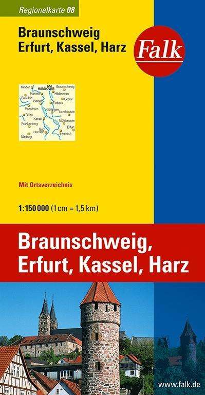 Cover for Mair-Dumont · Falkplan: Braunschweig, Erfurt, Kassel, Harz (Hardcover Book) (2008)