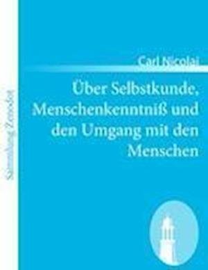 Cover for Nicolai · Über Selbstkunde, Menschenkennt (Buch)