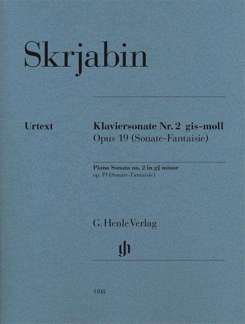 Cover for Skrjabin · Klaviersonate Nr.2.HN1108 (Book) (2018)