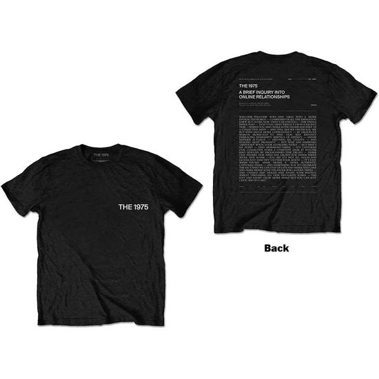 Cover for The 1975 · The 1975 Unisex T-Shirt: A Brief Inquiry (Black) (Back Print) (T-shirt)