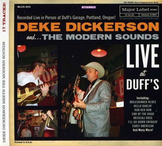 Cover for Deke Dickerson · Live at Duff's (CD) (2013)