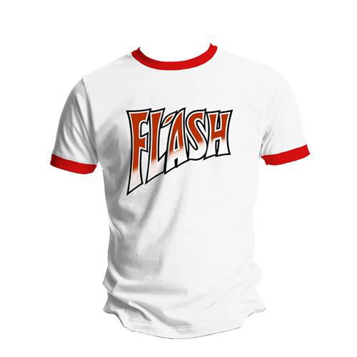 Queen Unisex T-Shirt: Flash (Ringer) - Queen - Fanituote - Bravado - 5023209343087 - maanantai 14. heinäkuuta 2014
