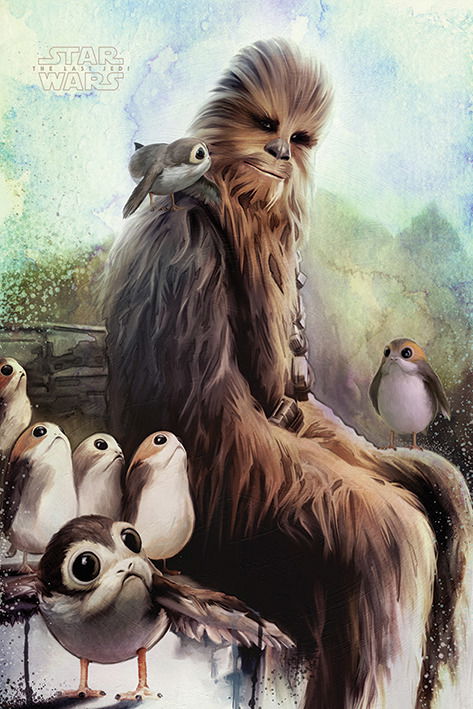 Star Wars: The Last Jedi - Chewbacca & Porgs (Poster Maxi 61X91,5 Cm) - Star Wars: The Last Jedi - Merchandise -  - 5050574342087 - February 7, 2019