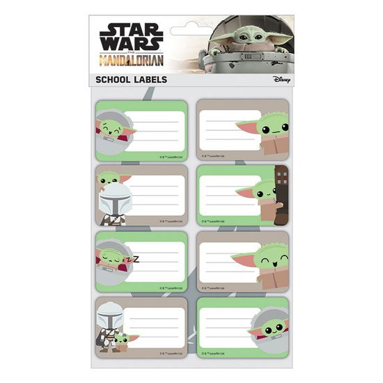 Star Wars: The Mandalorian - Expressions Of The Child School Labels (set Etichette) - Star Wars: The Mandalorian - Merchandise - - 5051265739087 -