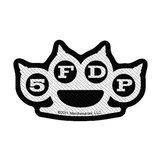 Five Finger Death Punch Standard Woven Patch: Knuckles Cut-Out - Five Finger Death Punch - Produtos - PHD - 5055339733087 - 19 de agosto de 2019