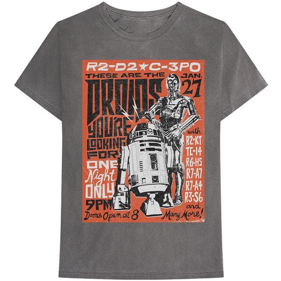 Cover for Star Wars · Star Wars Unisex T-Shirt: Droids Rock (T-shirt) [size S] [Grey - Unisex edition]