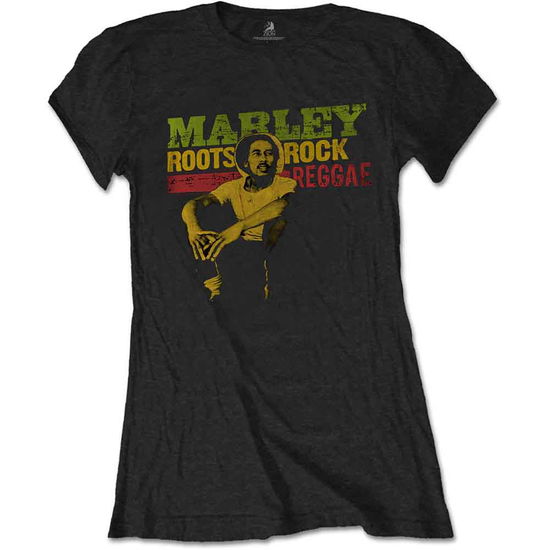 Bob Marley Ladies T-Shirt: Roots, Rock, Reggae - Bob Marley - Merchandise -  - 5056368624087 - 