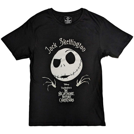 The Nightmare Before Christmas Unisex T-Shirt: Jack Head (Embellished) - Nightmare Before Christmas - The - Merchandise -  - 5056561096087 - 