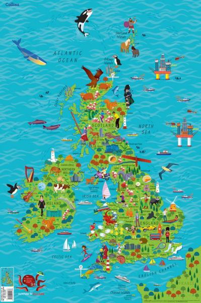 Children’s Wall Map of the United Kingdom and Ireland: Ideal Way for Kids to Improve Their Uk Knowledge - Collins Kids - Boeken - HarperCollins Publishers - 9780008212087 - 4 mei 2017