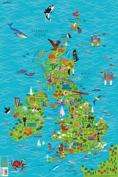 Cover for Collins Kids · Children’s Wall Map of the United Kingdom and Ireland: Ideal Way for Kids to Improve Their Uk Knowledge (Kort) (2017)