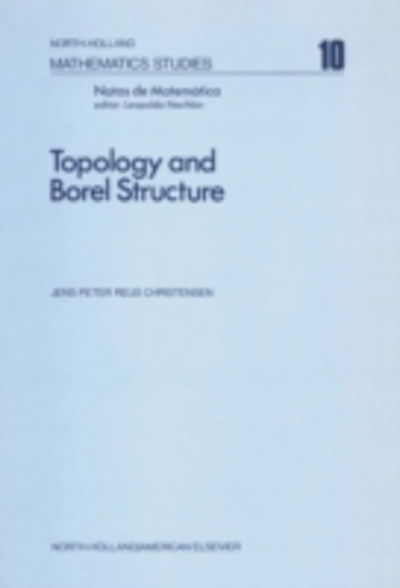 Cover for Author Unknown · Topology and Borel structure (Paperback Book) (1974)