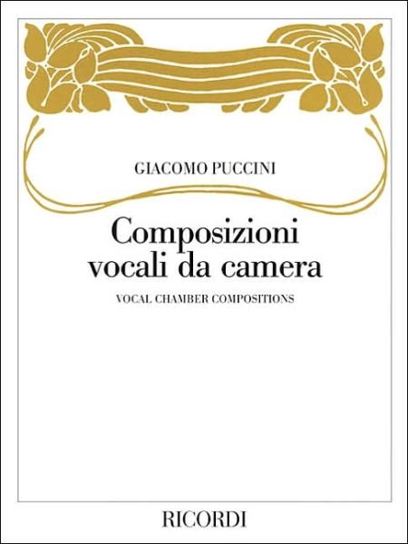 Cover for Giacomo Puccini · Giacomo Puccini - Vocal Chamber Compositions (Taschenbuch) (2004)