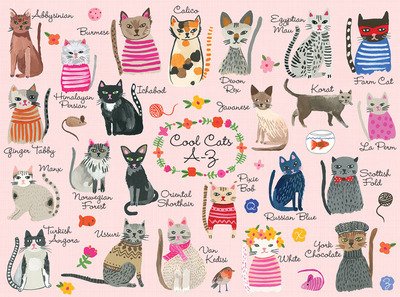 Cool Cats A-Z 1000 Piece Puzzle - Mudpuppy - Bordspel - Galison - 9780735349087 - 16 januari 2017
