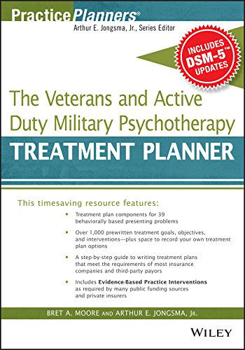 Cover for Moore, Bret A. (Indian Health Services, Fort Peck, MT) · The Veterans and Active Duty Military Psychotherapy Treatment Planner, with DSM-5 Updates - PracticePlanners (Paperback Book) (2015)