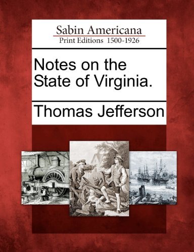 Cover for Thomas Jefferson · Notes on the State of Virginia. (Paperback Bog) (2012)