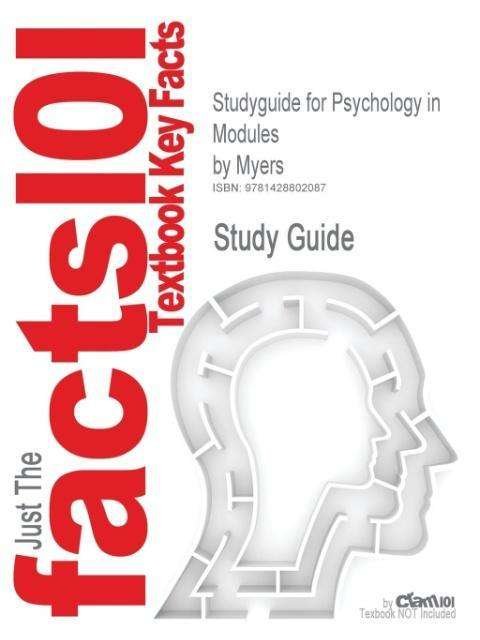Cover for 7th Edition Myers · Studyguide for Psychology in Modules by Myers, Isbn 9780716758501 (Paperback Book) (2006)