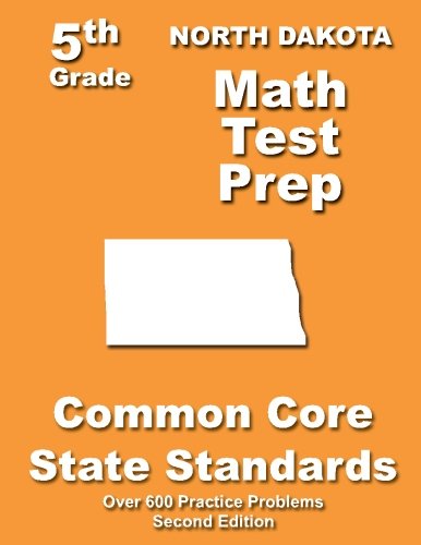 Cover for Teachers' Treasures · North Dakota 5th Grade Math Test Prep: Common Core Learning Standards (Paperback Book) (2013)