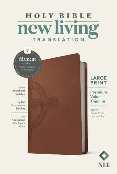 Cover for Tyndale · NLT Large Print Premium Value Thinline Bible, Filament (Læderbog) (2021)
