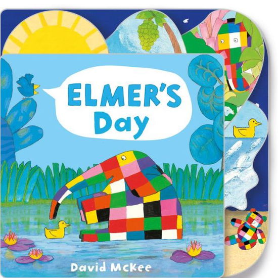 Elmer's Day: Tabbed Board Book - David McKee - Kirjat - Andersen Press Ltd - 9781783446087 - torstai 5. heinäkuuta 2018