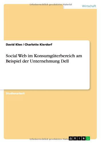 Cover for Klee · Social Web im Konsumgüterbereich a (Bok) [German edition] (2012)