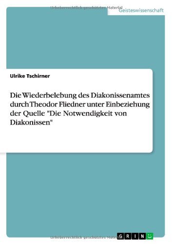 Cover for Tschirner · Die Wiederbelebung des Diakon (Paperback Bog) [German edition] (2012)