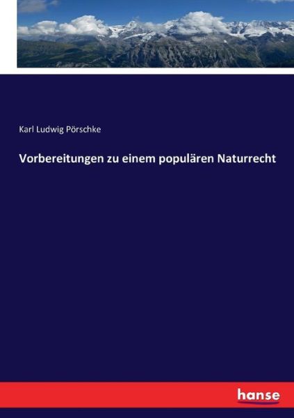 Cover for Pörschke · Vorbereitungen zu einem populä (Book) (2016)