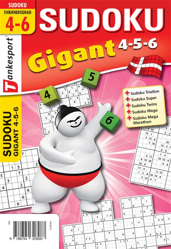 Cover for Keesing / Tankesport · Hæfte: Sudoku GIGANT 4,5,6 (Sewn Spine Book) [1. wydanie] (2024)