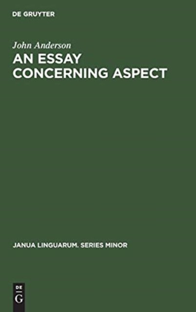 Cover for John Anderson · An Essay Concerning Aspect (Hardcover bog) (1973)