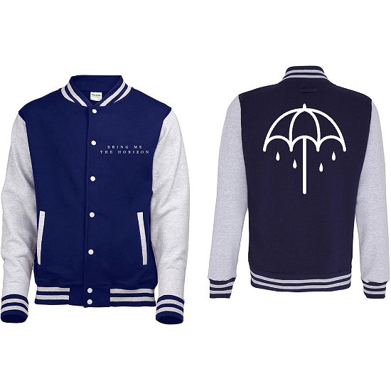 Bring Me The Horizon Unisex Varsity Jacket: Umbrella (Back Print) - Bring Me The Horizon - Merchandise - Bravado - 5055979941088 - 