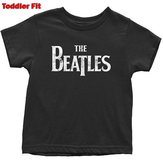 Cover for The Beatles · The Beatles Kids Toddler T-Shirt: Drop T Logo (12 Months) (T-shirt) [size 6-12mths] [Black - Kids edition]