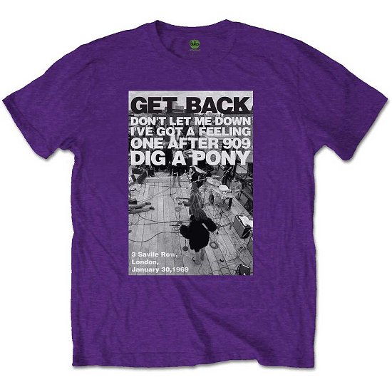 The Beatles Unisex T-Shirt: Rooftop Shot - The Beatles - Merchandise -  - 5056561015088 - 