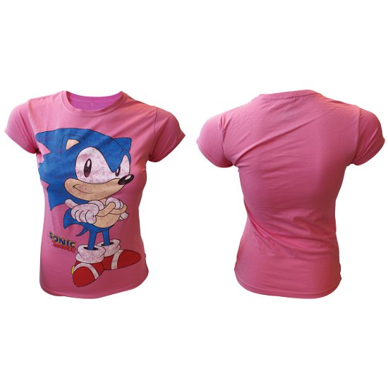 Sega: Pink Sonic The Hedgehog (T-Shirt Donna Tg. L) -  - Fanituote -  - 8717973334088 - 