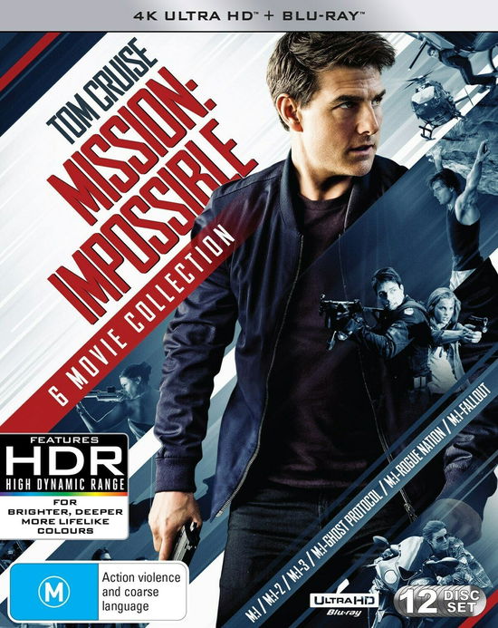 Cover for Tom, N/A Cruise · 6 Movie Franchise Pack (Mission: Impossible / Mission: Impossible 2 / Mission: Impossible 3 / Mission: Impossible Ghost Protocol / Mission: Impossible (4K Ultra HD) (2018)