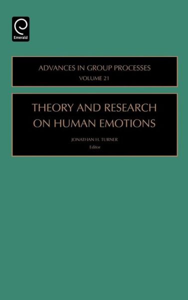 Cover for David Turner · Theory and Research on Human Emotions - Advances in Group Processes (Hardcover Book) (2004)