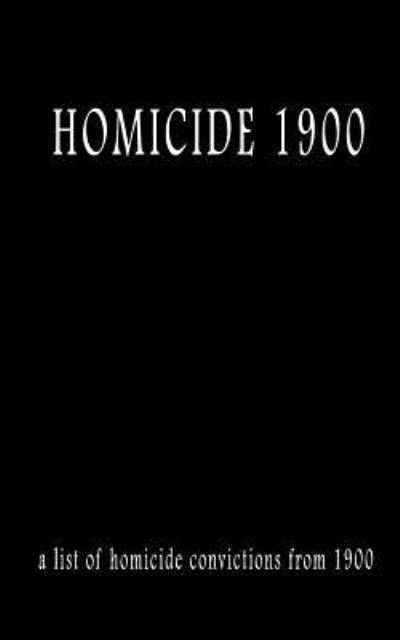 Cover for Pat Finn · Homicide 1900 (Taschenbuch) (2016)