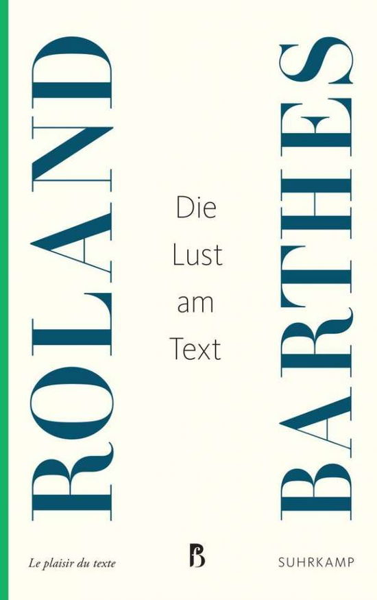 Cover for Barthes · Die Lust am Text (Book)