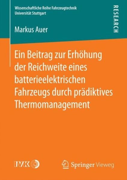 Cover for Auer · Ein Beitrag zur Erhöhung der Reich (Bok) (2016)